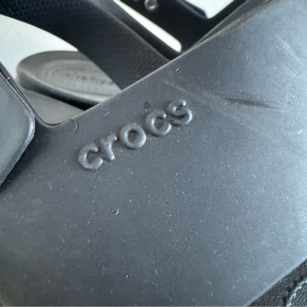Crocs Women's Black Brooklyn Low Wedge platform Sandals size 11 - Picture 3 of 10